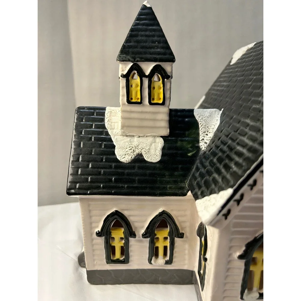Dept 56 Church of the Open Door Snow Village 1987 Vintage Christmas 5064-4